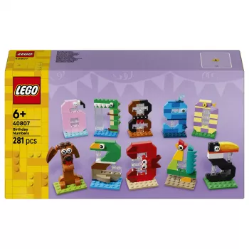 LEGO 40807 Geburtstagszahlen - baubare Tier-Tortendeko (281 Teile)