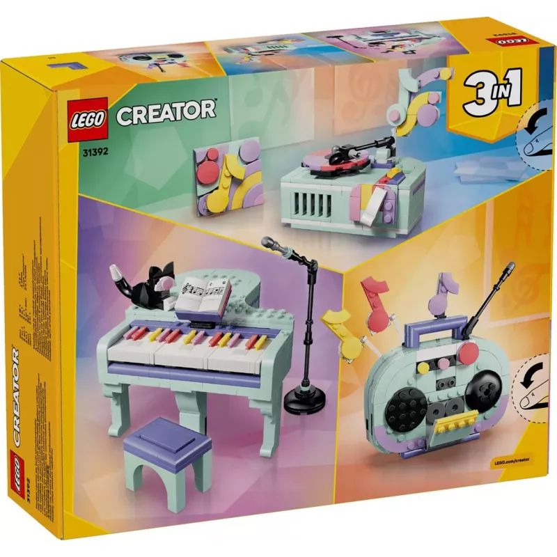 LEGO Creator 3-in-1 31392 Deko-Klavier mit Katze (485 Teile)