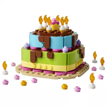 LEGO 40815 Geburtstagstorte - baubare Torte mit Kerzen (219 Teile)