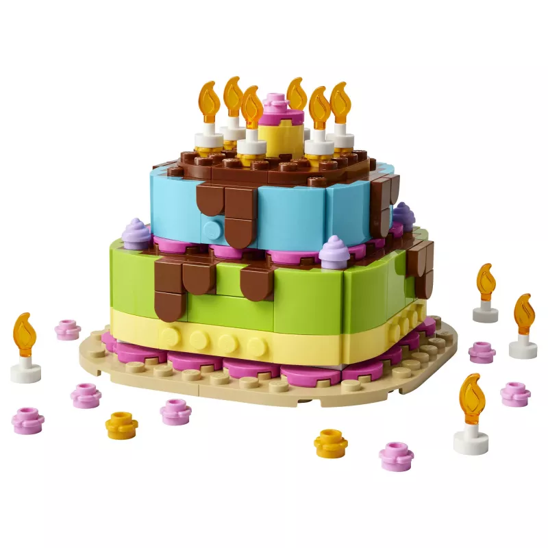 LEGO 40815 Geburtstagstorte - baubare Torte mit Kerzen (219 Teile)