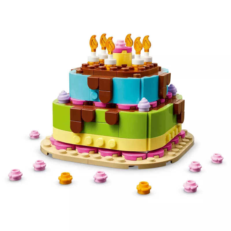 LEGO 40815 Geburtstagstorte - baubare Torte mit Kerzen (219 Teile)
