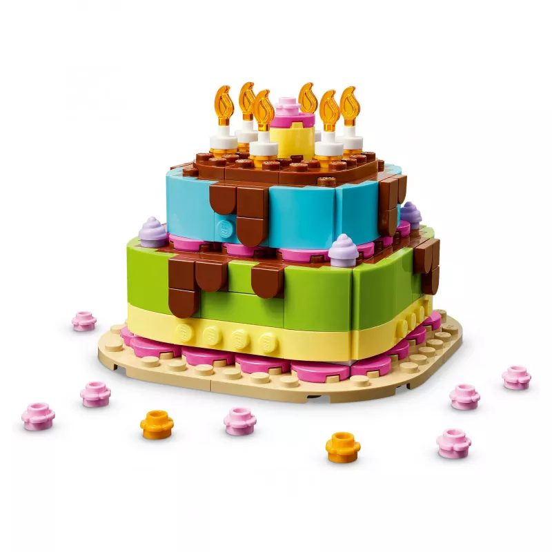 LEGO 40815 Geburtstagstorte - baubare Torte mit Kerzen (219 Teile)