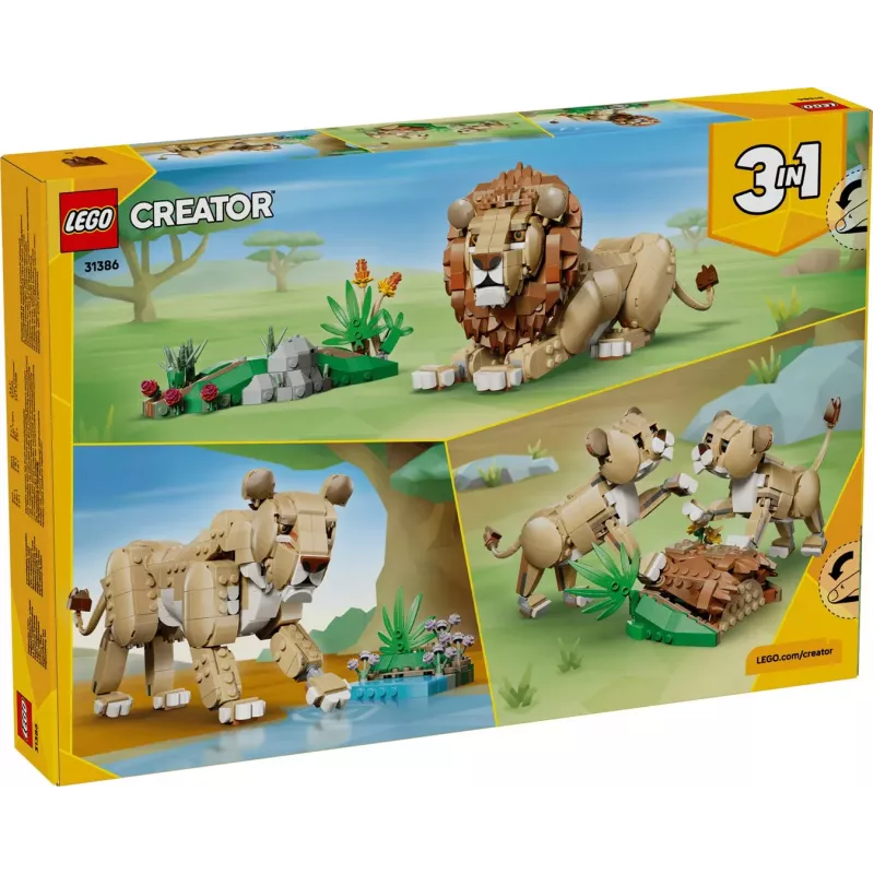 LEGO Creator 3-in-1 31386 Wilde Tiere: Majestätischer Löwe (839 Teile)