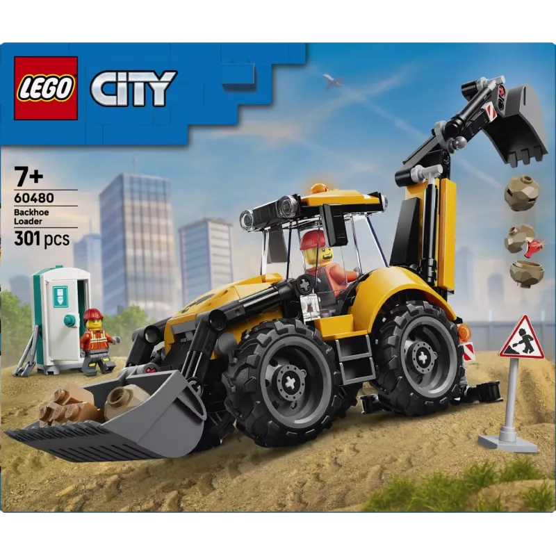 LEGO City 60480 Gelber Baggerlader (301 Teile)