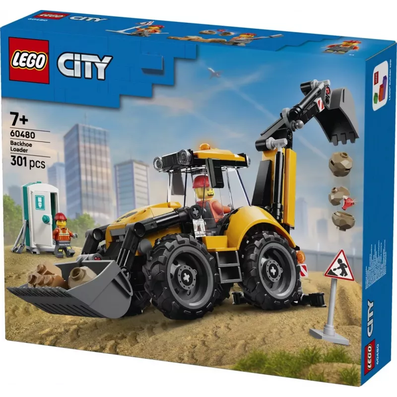 LEGO City 60480 Gelber Baggerlader (301 Teile)