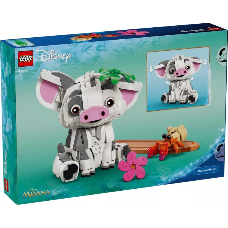LEGO Disney 43292 Pua (Vaiana) baubare Figur (885 Teile)