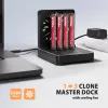 AXAGON ADSA-M2C44 USB4 40Gbps 4-Bay M.2 NVMe SSD Docking Station mit Offline-Klonfunktion, Aluminium, aktive Kühlung
