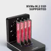 AXAGON ADSA-M2C44 USB4 40Gbps 4-Bay M.2 NVMe SSD Docking Station mit Offline-Klonfunktion, Aluminium, aktive Kühlung
