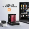 AXAGON ADSA-M2C44 USB4 40Gbps 4-Bay M.2 NVMe SSD Docking Station mit Offline-Klonfunktion, Aluminium, aktive Kühlung