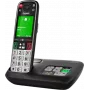 Gigaset EASY 500A DECT Schnurlostelefon mit Anrufbeantworter, SOS-Taste, 2,2-Zoll-Farbdisplay, Schwarz