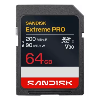 SanDisk Extreme PRO SDXC UHS-I 64GB Speicherkarte 200MB/s V30 U3