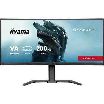 iiyama G-Master GCB3484WQSU-B2 Red Eagle 86,4 cm (34 inch) 3440 x 1440 Pixel UWQHD VA Curved Gaming Monitor 200Hz 0,6ms FreeSync Premium HDMI DisplayPort USB Hub Lautsprecher Schwarz