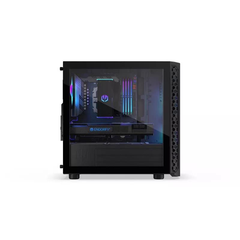 PC-Gehäuse Endorfy Signum M30 ARGB — Micro Tower mATX, Mesh-Front, 3x 120 mm ARGB-Lüfter, gehärtetes Glas, USB-C 20 Gb/s