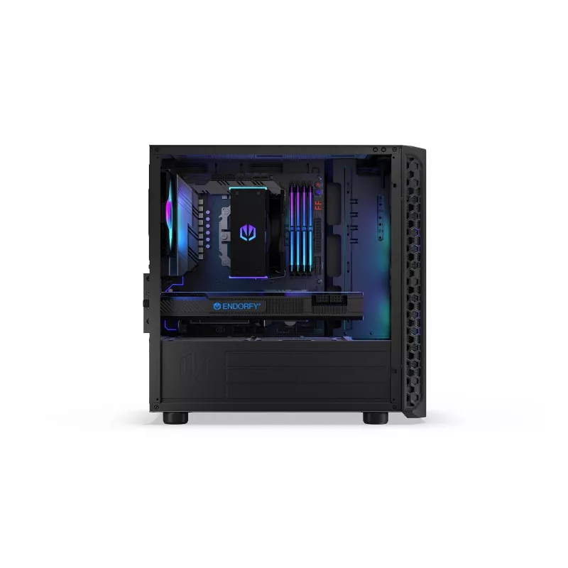 PC-Gehäuse Endorfy Signum M30 ARGB — Micro Tower mATX, Mesh-Front, 3x 120 mm ARGB-Lüfter, gehärtetes Glas, USB-C 20 Gb/s