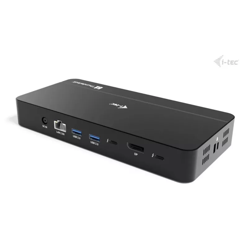 i-tec TB5 Triple Display Docking Station, 2x Thunderbolt 5, DP 2.1, 6x USB, M.2 NVMe-Steckplatz, 2,5G LAN, SD/microSD, Audio, PD 140W