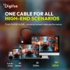 DIGITUS USB4 Version 2.0 Silicone Cable USB-C auf USB-C 80Gbps 240W 16K 0,5m Schwarz AK-300350-005-S