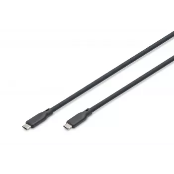 DIGITUS USB4 Version 2.0 Silicone Cable USB-C auf USB-C 80Gbps 240W 16K 0,5m Schwarz AK-300350-005-S
