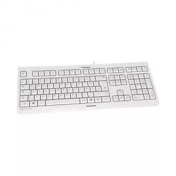 CHERRY KC 1000 Kabelgebundene USB-Tastatur - Spanisches QWERTY-Layout, Hellgrau
