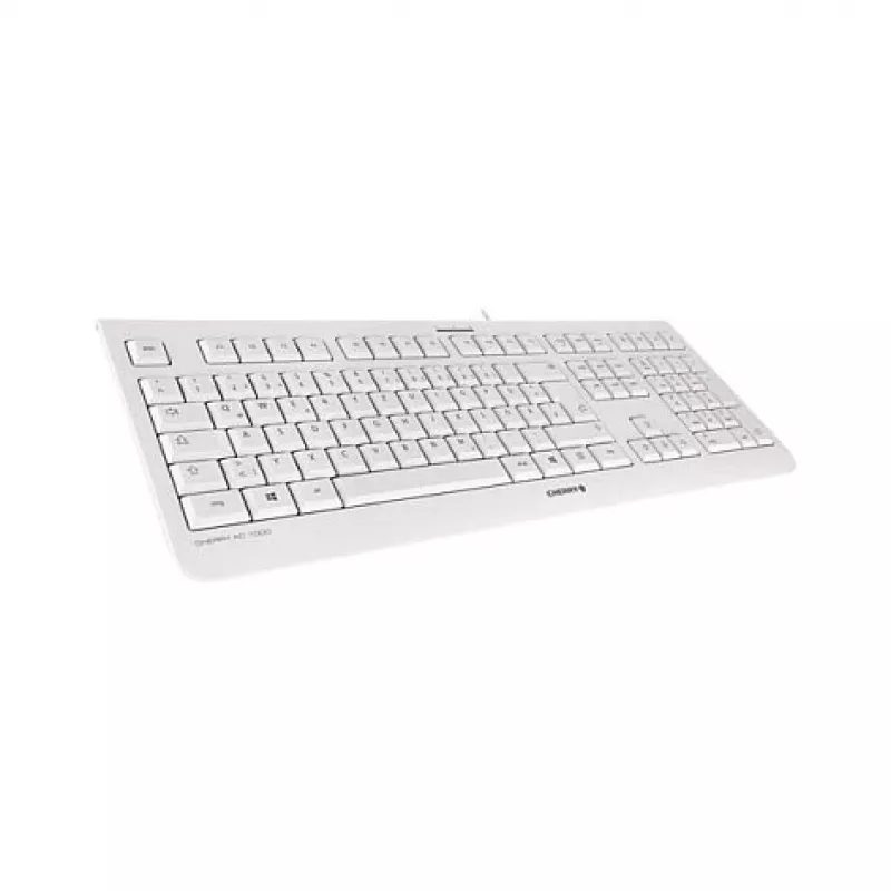 CHERRY KC 1000 Kabelgebundene USB-Tastatur - Spanisches QWERTY-Layout, Hellgrau