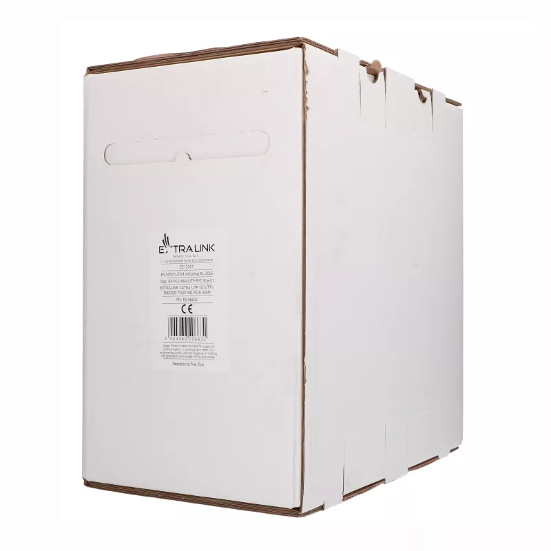 Extralink CAT6A U/UTP Indoor Twisted Pair Installationskabel 305 m Weiß EX.96631