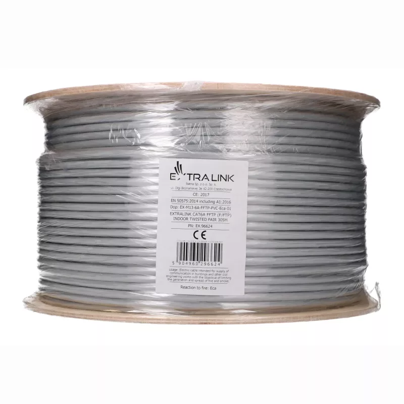 Extralink CAT6A F/FTP Indoor Twisted Pair Installationskabel 305 m EX.96624