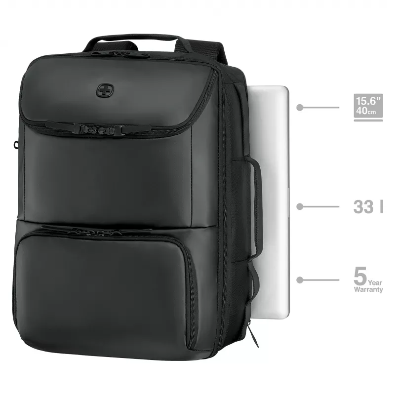 Wenger UrbanOne Travel 15.6 inch Laptop-Rucksack 33L Schwarz 653888