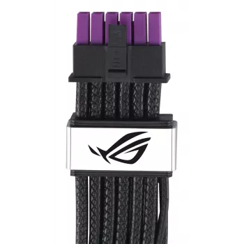 ASUS ROG Equalizer 12V-2x6 PCIe 5.1 / ATX 3.1 GPU Power Cable, 0,75 m, 16 AWG, Schwarz (90YE00BN-B0QA00)