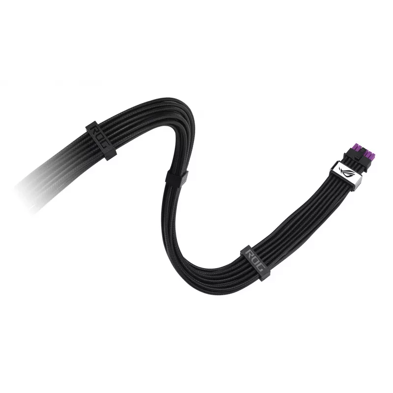 ASUS ROG Equalizer 12V-2x6 PCIe 5.1 / ATX 3.1 GPU Power Cable, 0,75 m, 16 AWG, Schwarz (90YE00BN-B0QA00)