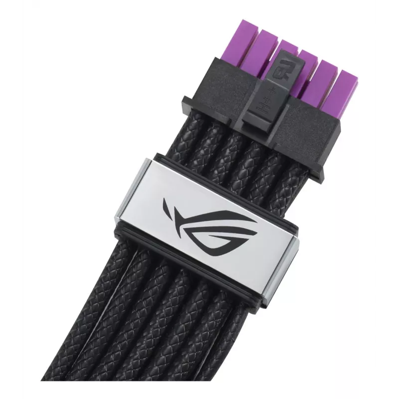 ASUS ROG Equalizer 12V-2x6 PCIe 5.1 / ATX 3.1 GPU Power Cable, 0,75 m, 16 AWG, Schwarz (90YE00BN-B0QA00)