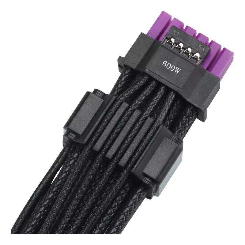 ASUS ROG Equalizer 12V-2x6 PCIe 5.1 / ATX 3.1 GPU Power Cable, 0,75 m, 16 AWG, Schwarz (90YE00BN-B0QA00)