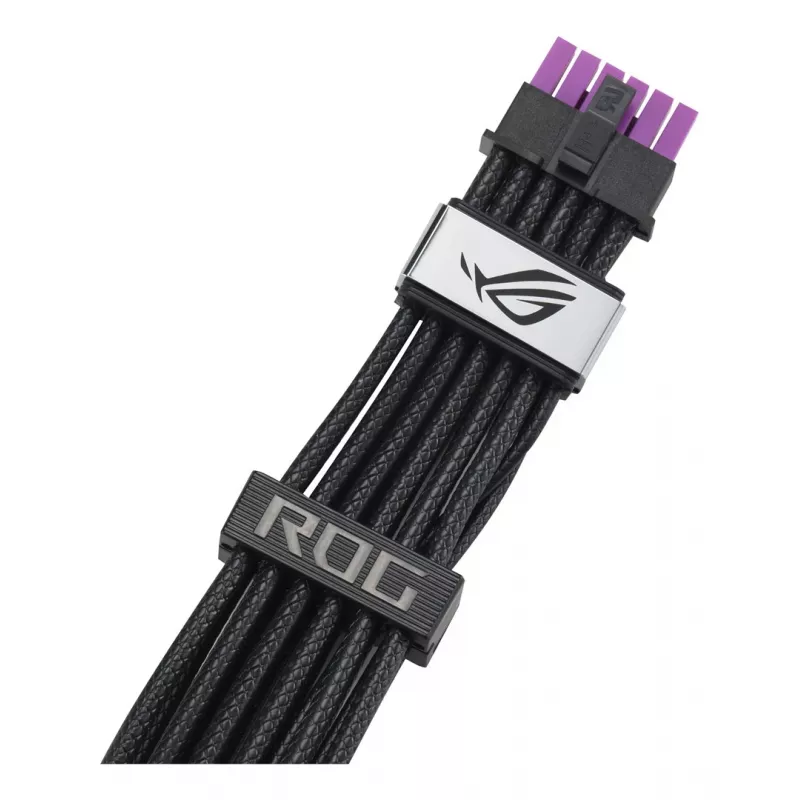 ASUS ROG Equalizer 12V-2x6 PCIe 5.1 / ATX 3.1 GPU Power Cable, 0,75 m, 16 AWG, Schwarz (90YE00BN-B0QA00)