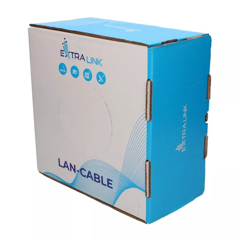 Extralink CAT6A U/UTP Indoor Twisted-Pair-Installationskabel 100 m EX.96655