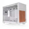 Thermaltake TR200 WS Snow White — Micro-ATX PC-Gehäuse, Mesh mit Echtholz-Frontblende, 1x 120-mm-Lüfter, USB-C, 360-mm-Radiator / 365-mm-GPU-Unterstützung