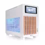 Thermaltake TR200 WS Snow White — Micro-ATX PC-Gehäuse, Mesh mit Echtholz-Frontblende, 1x 120-mm-Lüfter, USB-C, 360-mm-Radiator / 365-mm-GPU-Unterstützung