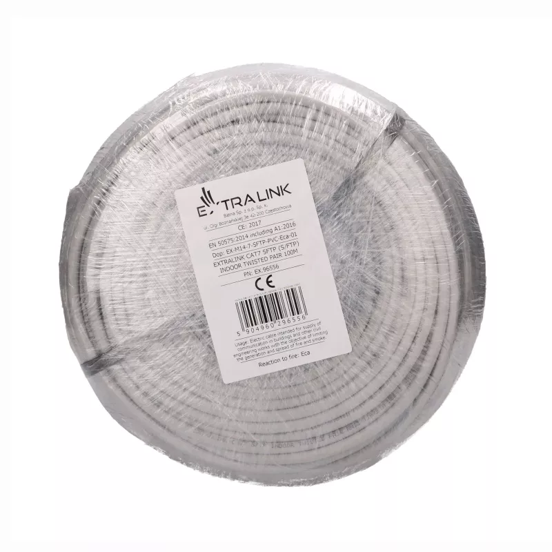 Extralink CAT7 S/FTP indoor twisted pair installation cable 100 m EX.96556