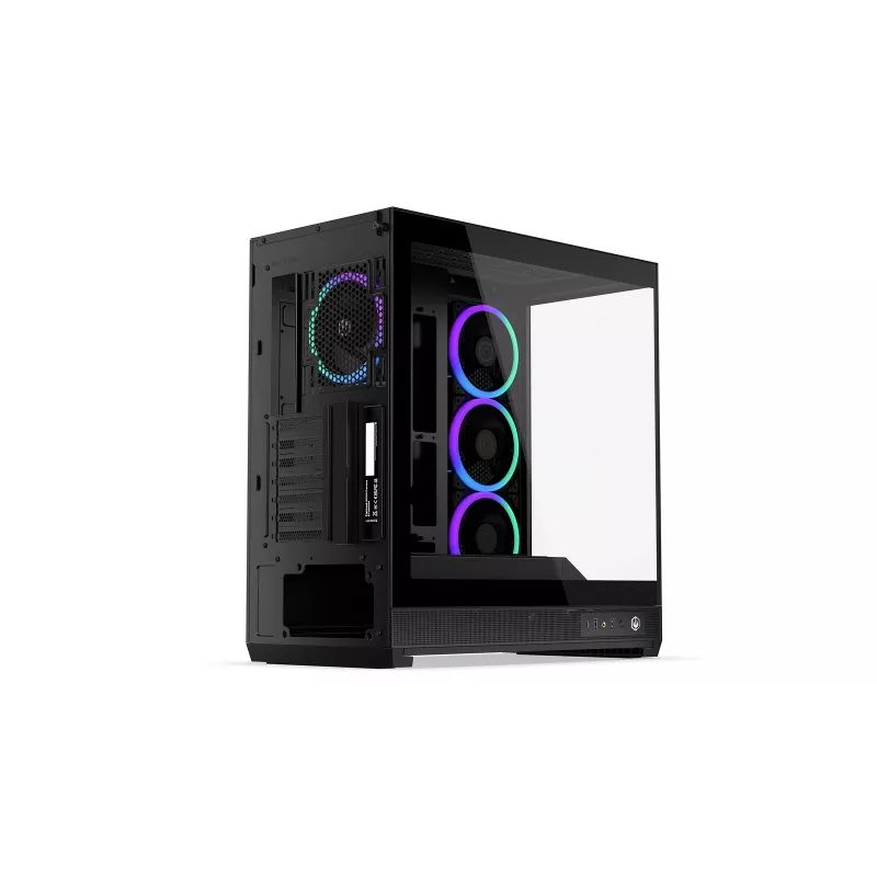 ENDORFY Fishtank 6000 Corona Mid-Tower PC-Gehäuse - Schwarz, Doppeltes Tempered Glass, 4x ARGB-Lüfter, USB-C, E-ATX