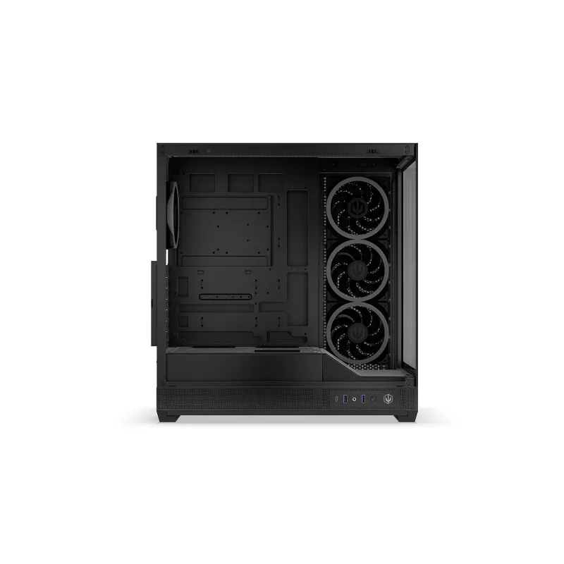 ENDORFY Fishtank 6000 Corona Mid-Tower PC-Gehäuse - Schwarz, Doppeltes Tempered Glass, 4x ARGB-Lüfter, USB-C, E-ATX