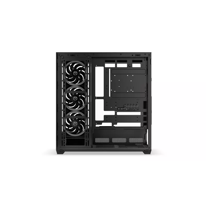 ENDORFY Fishtank 6000 Corona Mid-Tower PC-Gehäuse - Schwarz, Doppeltes Tempered Glass, 4x ARGB-Lüfter, USB-C, E-ATX