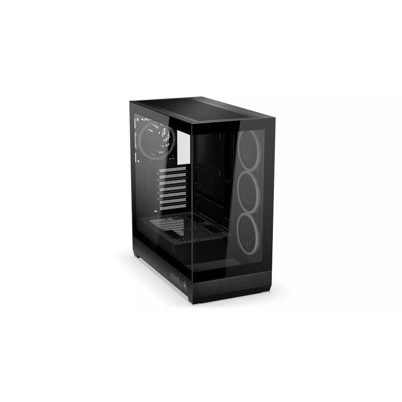 ENDORFY Fishtank 6000 Corona Mid-Tower PC-Gehäuse - Schwarz, Doppeltes Tempered Glass, 4x ARGB-Lüfter, USB-C, E-ATX