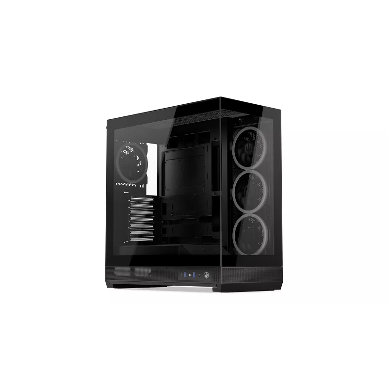 ENDORFY Fishtank 6000 Corona Mid-Tower PC-Gehäuse - Schwarz, Doppeltes Tempered Glass, 4x ARGB-Lüfter, USB-C, E-ATX