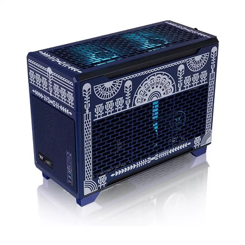 Thermaltake TR100 Koralie Edition Mini-ITX SFF Gehäuse Cobalt Blue - PCIe 4.0 Riser, SFX PSU, 360mm GPU - CA-11A-00SPNN-AR