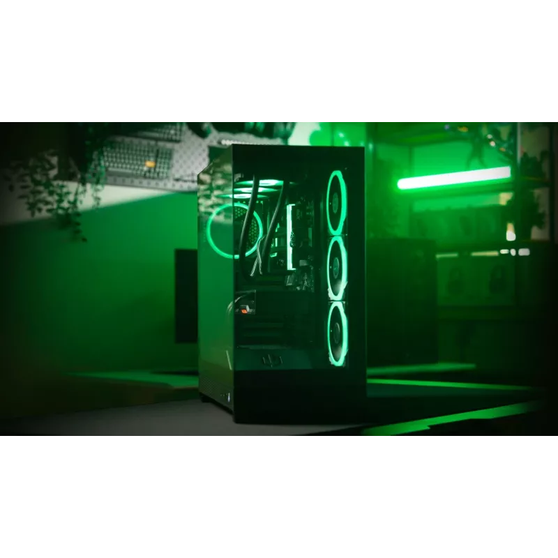 ENDORFY Fishtank 6000 Flex Mid-Tower PC-Gehäuse - Schwarz, doppeltes gehärtetes Glas, USB-C, E-ATX, Back-Connect Ready (keine Lüfter)