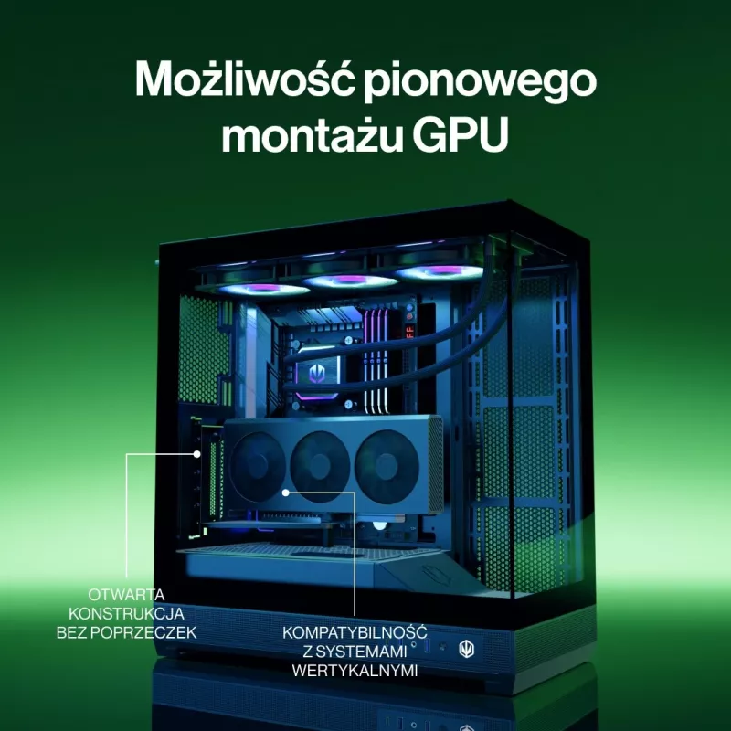 ENDORFY Fishtank 6000 Flex Mid-Tower PC-Gehäuse - Schwarz, doppeltes gehärtetes Glas, USB-C, E-ATX, Back-Connect Ready (keine Lüfter)