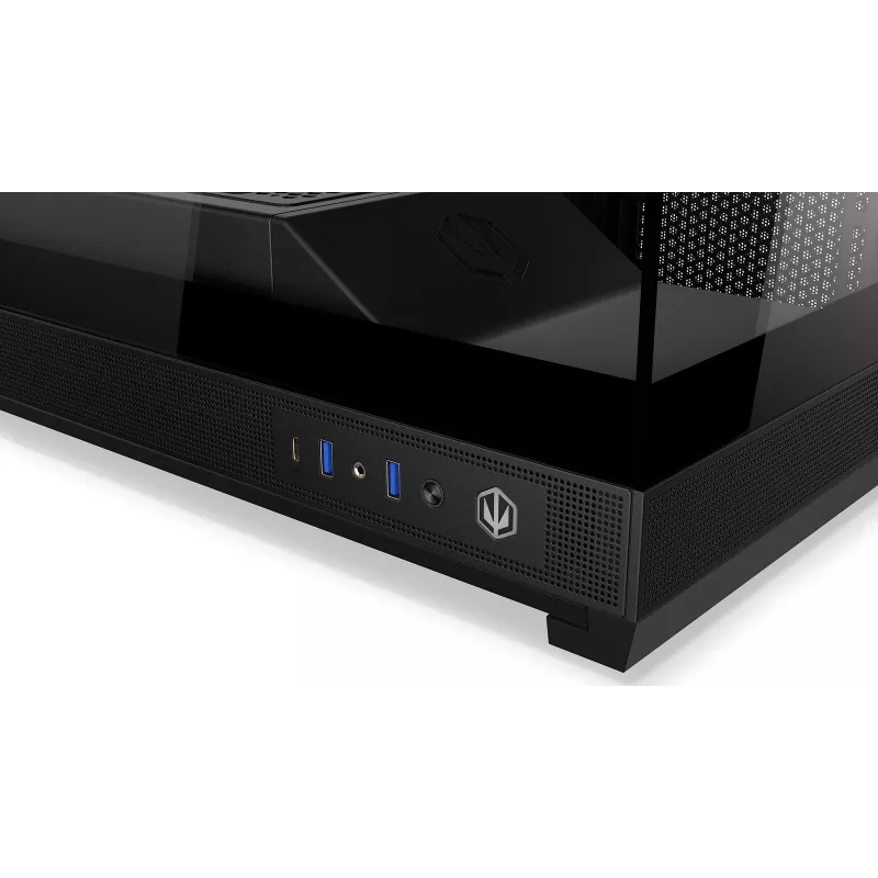 ENDORFY Fishtank 6000 Flex Mid-Tower PC-Gehäuse - Schwarz, doppeltes gehärtetes Glas, USB-C, E-ATX, Back-Connect Ready (keine Lüfter)