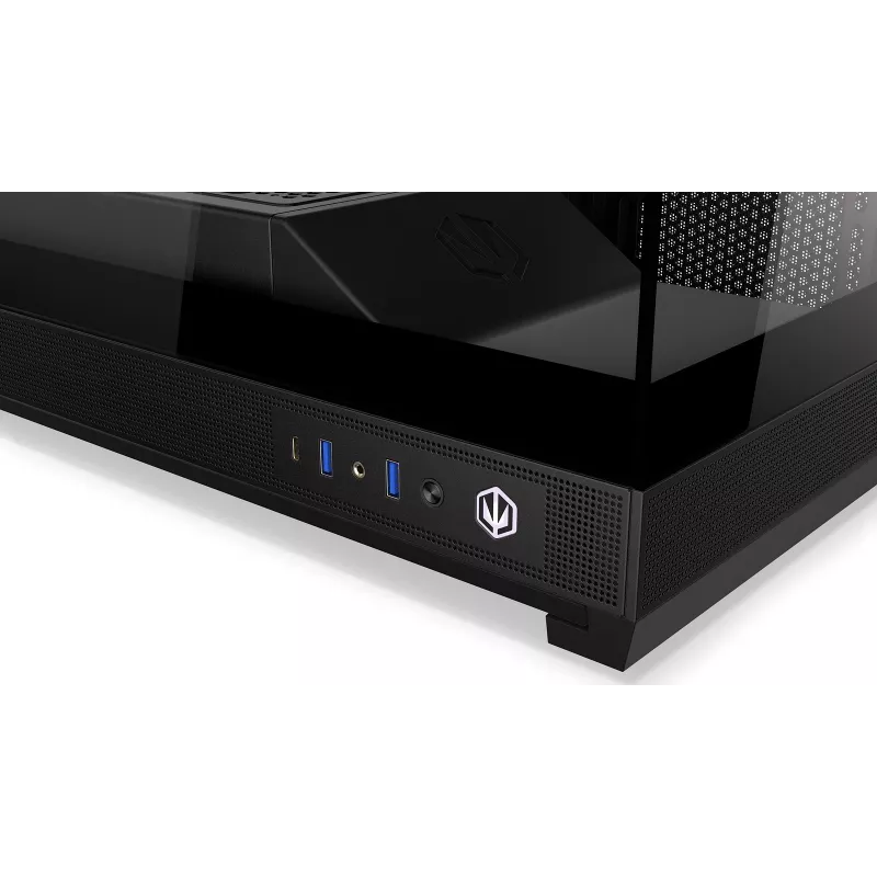 ENDORFY Fishtank 6000 Flex Mid-Tower PC-Gehäuse - Schwarz, doppeltes gehärtetes Glas, USB-C, E-ATX, Back-Connect Ready (keine Lüfter)