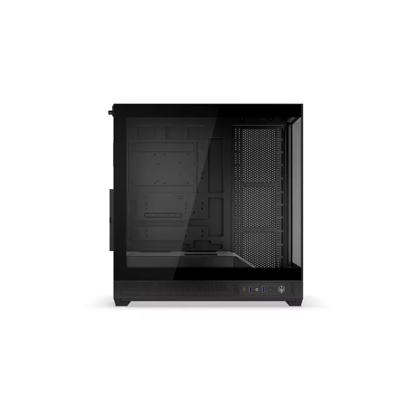 ENDORFY Fishtank 6000 Flex Mid-Tower PC-Gehäuse - Schwarz, doppeltes gehärtetes Glas, USB-C, E-ATX, Back-Connect Ready (keine Lüfter)