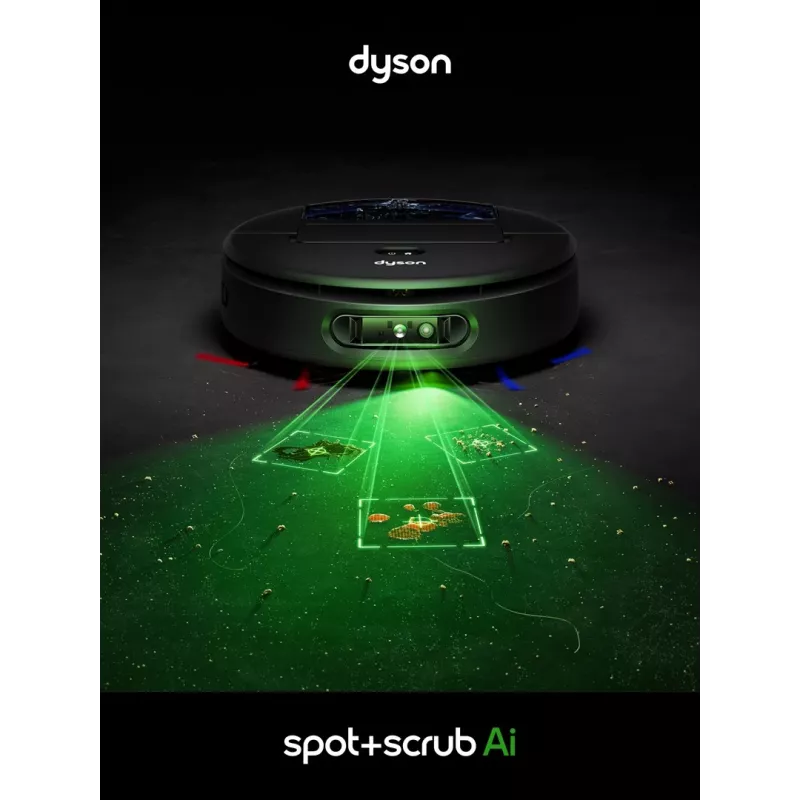 Dyson Spot+Scrub Ai Nass- und Trockensaugroboter 586183-01 Schwarz