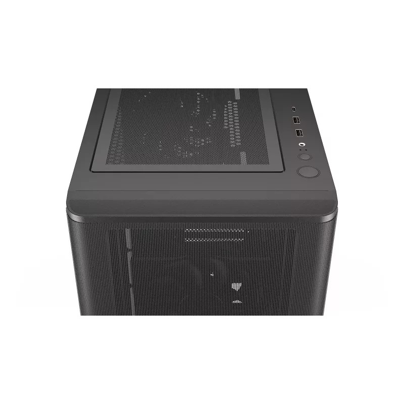 ENDORFY Ventum 400 Air ATX PC-Gehäuse - Schwarz, gehärtetes Glas, 4x Stratus 120 PWM-Lüfter, USB-C
