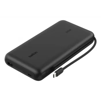 Belkin UltraCharge Pro Laptop Power Bank 25K 25000mAh 158W mit integriertem USB-C-Kabel und Digitalanzeige Schwarz