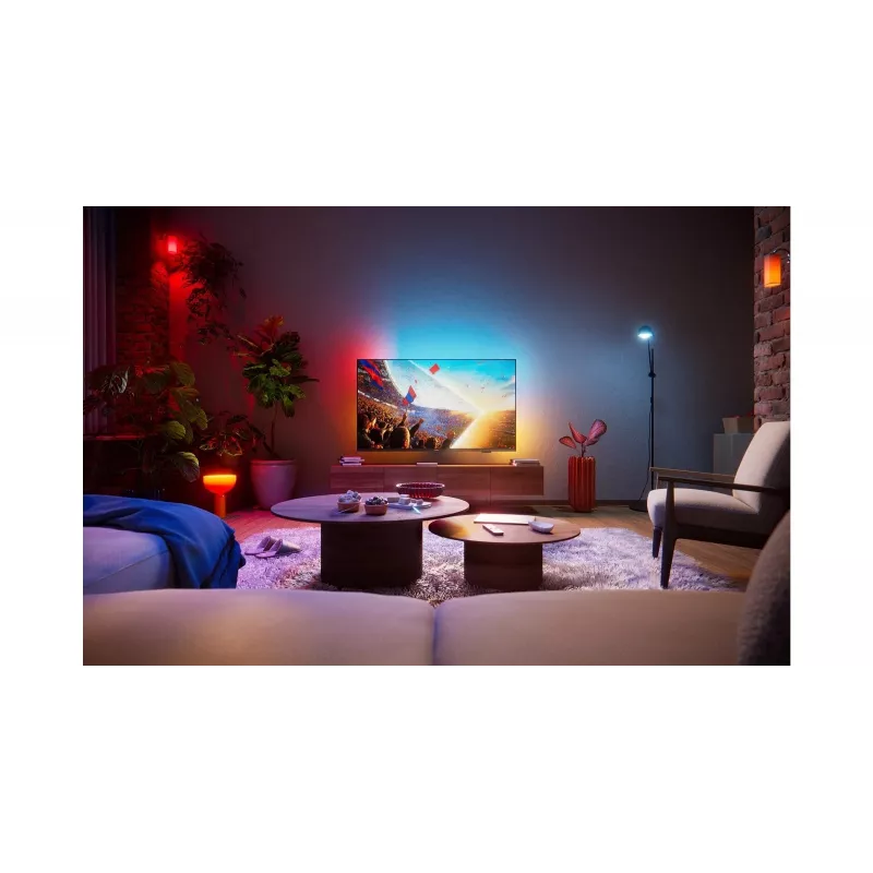 Philips 43PUS8001/12 43-Zoll (108 cm) 4K Ultra HD LED Ambilight Smart TV, 3840x2160, Titan OS, Dolby Atmos, HDR10+, Schwarz